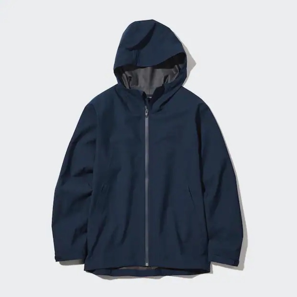 Uniqlo BLOCKTECH 3D CUT PARKA Navy Rain jacket